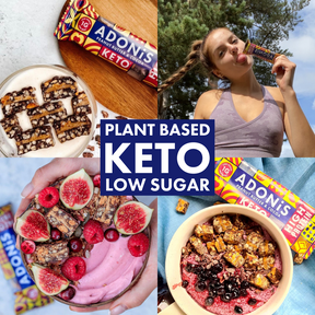Plant based, keto, low sugar, organic, plastic-free packaging
